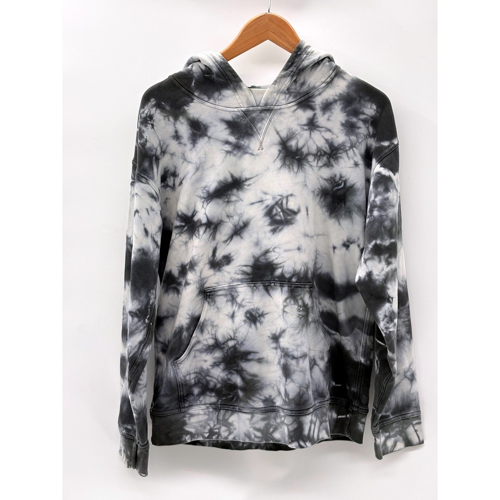Lululemon Hoodie Sweatshirt Pullover All Yours Tie Dye Gray White Women Size 10